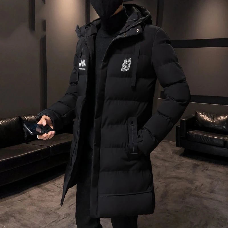 LIFEWORK NEW Hot Sale long Cotton Padded Jacket for Men Warm Winter Casual Coats Men Fashion Clothing Down Jacket